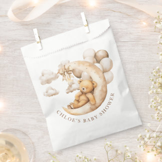 Over the Moon Teddy Bear Baby Shower Favour Bags