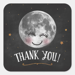 Over the Moon Thank You Sticker