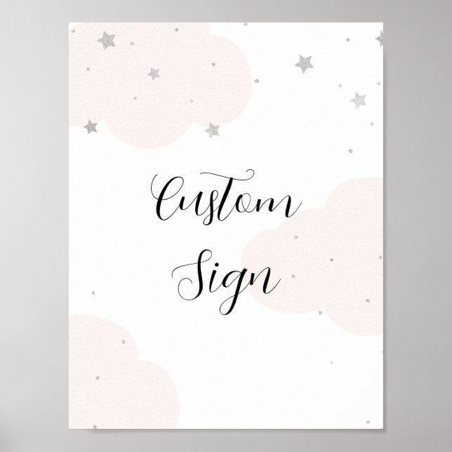 Over the Moon Twinkle Star Custom sign (Front)