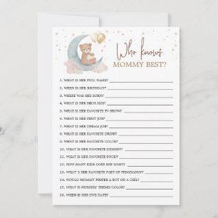 Over the Moon Who Knows Mummy Best Game Card