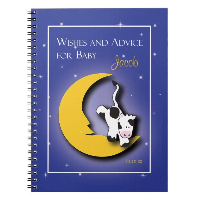 Over the Moon  |  Wishes & Words of Advice Notepad Notebook (Front)