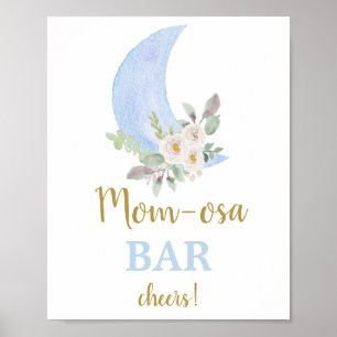 Over the MoonBaby Shower Boy Momosa Bar sign