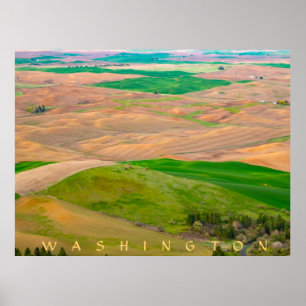 Over the Painted Palouse from Steptoe Butte Poster