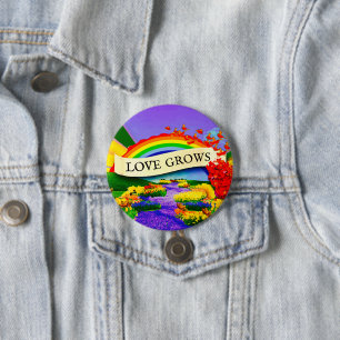 OVER THE RAINBOW 7.5 CM ROUND BADGE