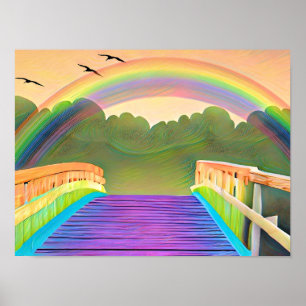 Over the Rainbow Bridge -Lisa-Dawn Designs OWN ART Poster