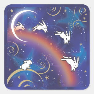 OVER THE RAINBOW BRIDGE SQUARE STICKER