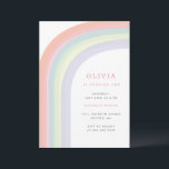 Over the Rainbow Kid's birthday party Pastel Invitation<br><div class="desc">A kid's birthday party invitation for Rainbow theme party.</div>