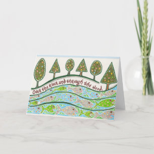 Over the river and through the wood notecard