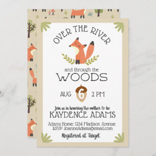 Over the River and Through the Woods Baby Shower Invitation