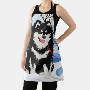 OVER THE RIVER Finnish Lapphund apron