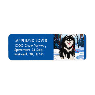 OVER THE RIVER Lapphund Address Label Customise