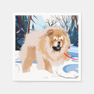 OVER THE RIVER Red Chow  Napkins