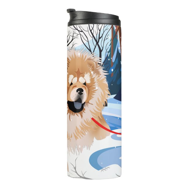 OVER THE RIVER Red Chow  thermal tumbler (Rotated Right)