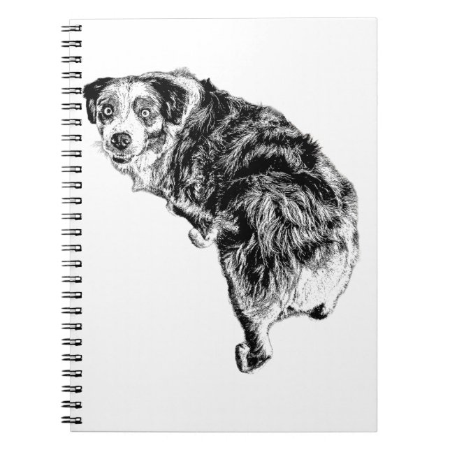 Over-the-Shoulder Aussie Dog Phone Case Notebook (Front)