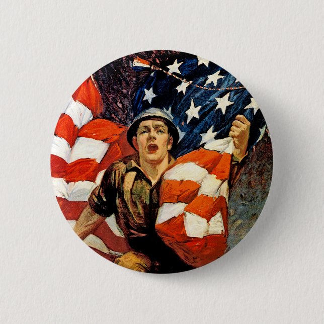 Over The Top For You 6 Cm Round Badge (Front)