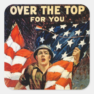 Over The Top For You Square Sticker