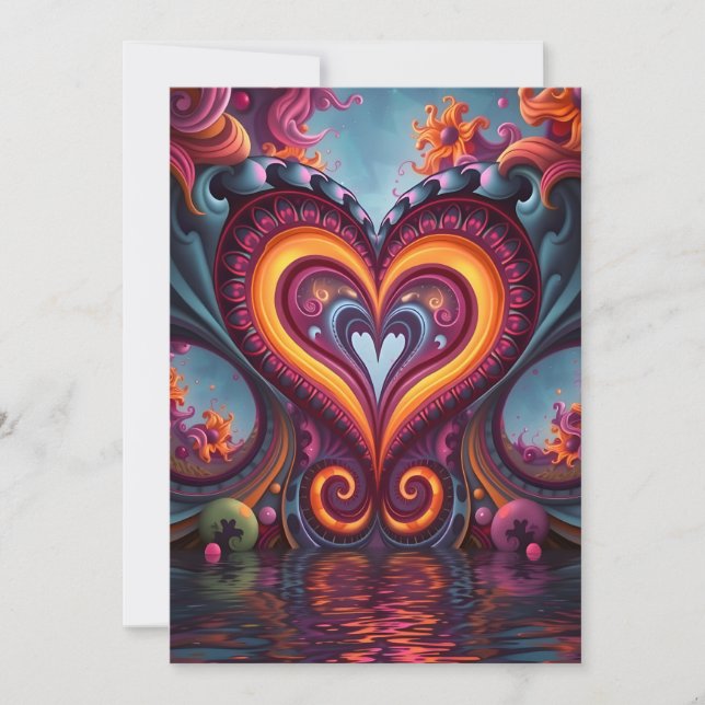 Over The Top Heart Holiday Card (Front)