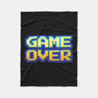 Over Vintage Retro Video Game Arcade 80s 90s  Fleece Blanket