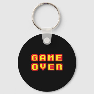Over Vintage Retro Video Games Gaming Gift Arcade Key Ring