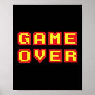 Over Vintage Retro Video Games Gaming Gift Arcade  Poster