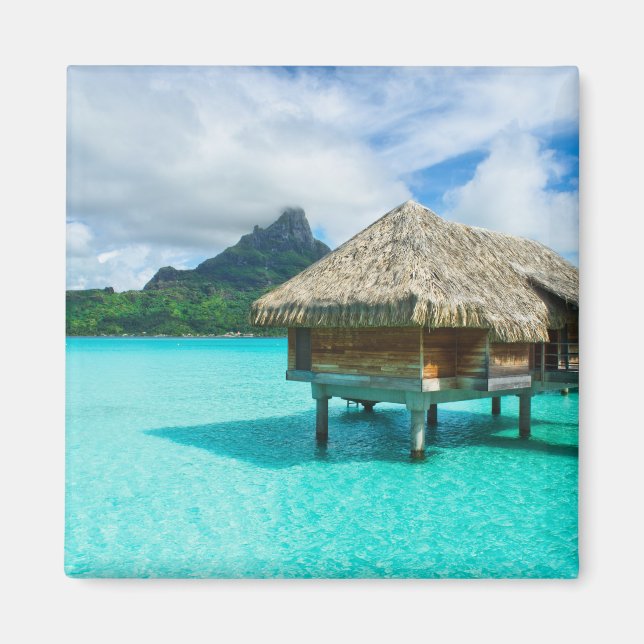 Over-water bungalow, Bora Bora magnet (Front)