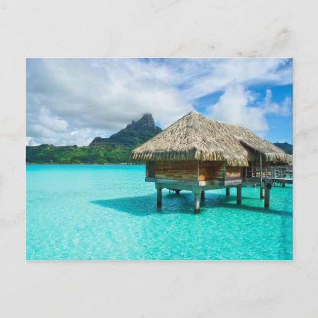 Over-water bungalow, Bora Bora postcard (Front)