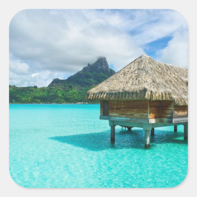 Over-water bungalow, Bora Bora sticker (Front)