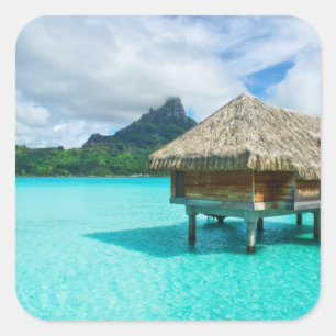 Over-water bungalow, Bora Bora sticker