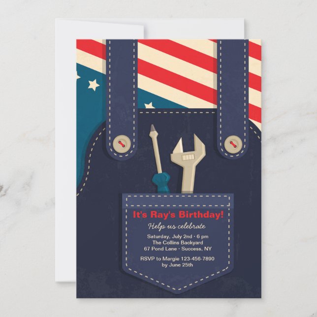 Overalls Invitation (Front)