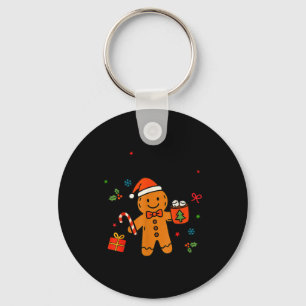 Overbaked & Over It Christmas Cookies Gingerbr Key Ring