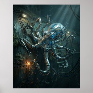 Overclocked Octopus Poster