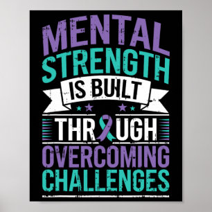 Overcoming Challenges Mental Health Suicide Preven Poster