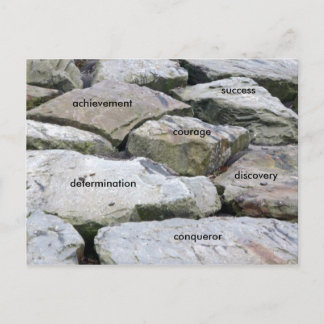 Overcoming obstacles! postcard