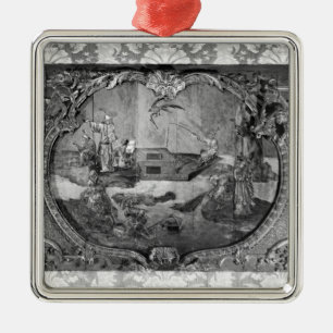 Overdoor panel with chinese subject, c.1730 metal tree decoration