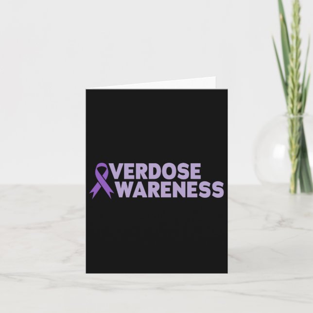 Overdose Awareness Addiction Recovery  Card (Front)