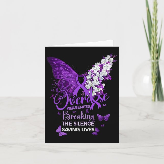 Overdose Awareness Breaking The Silence Saving Liv Card (Front)