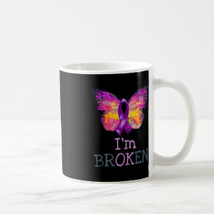 Overdose Awareness Butterfly Purple Ribbon I'm Bro Coffee Mug