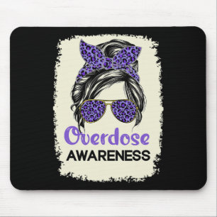 Overdose Awareness Day 2022 Warrior Purple Messy B Mouse Mat