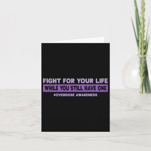 Overdose Awareness Day Addiction Recovery Card