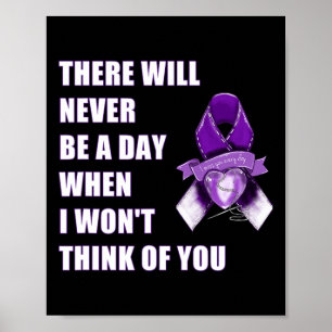 Overdose Awareness Day August 31 Purple Ribbon Poster