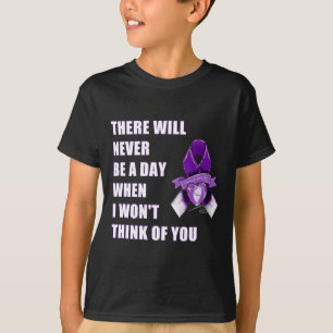 Overdose Awareness Day August 31 Purple Ribbon T-Shirt