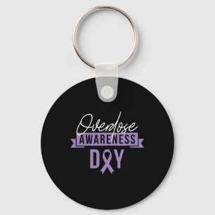 Overdose Awareness Day Gift Recovery Sober Sobriet Key Ring