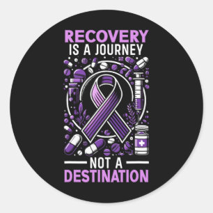 Overdose Awareness Day I Wear Purple Ribbon 2 Classic Round Sticker
