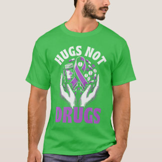 Overdose Awareness Day I Wear Purple Ribbon Premiu T-Shirt