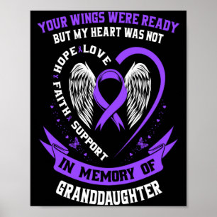 Overdose awareness day items in memory of granddau poster