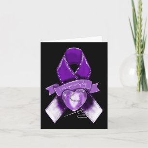 Overdose Awareness Graphic Purple Ribbon Card