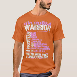 Overdose Awareness I know Pain Survivor Purple Rib T-Shirt