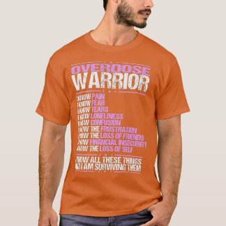 Overdose Awareness I know Pain Survivor Purple Rib T-Shirt