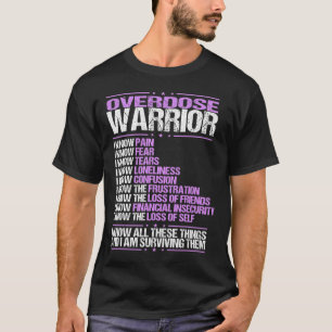 Overdose Awareness I Know Pain Survivor Purple Rib T-Shirt