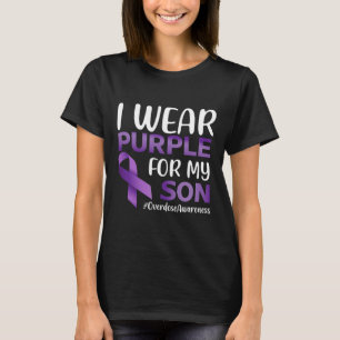 Overdose Awareness I Wear Purple For My Son T-Shirt